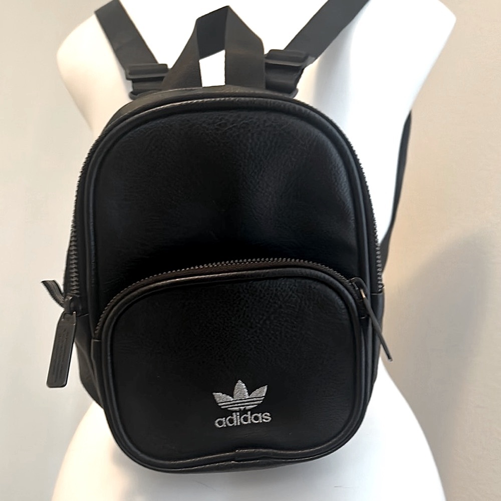 Adidas Black Mini Compact Backpack with Padded Straps